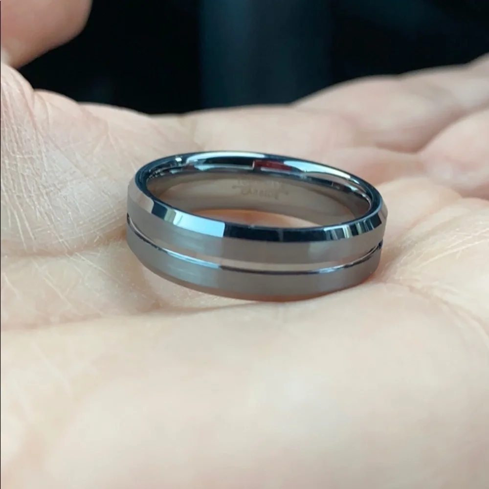 New unisex women or men brushed 7mm Tungsten men's Ring Wedding Band